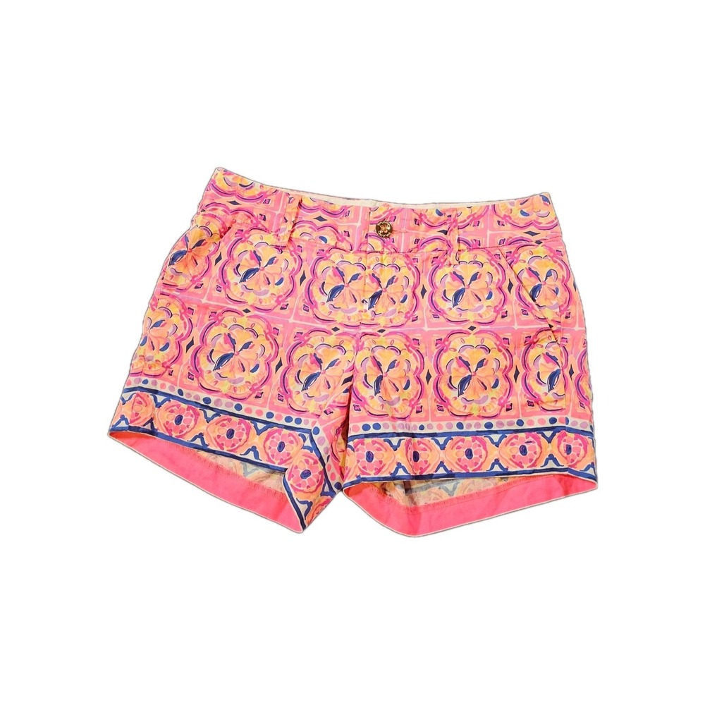 Lilly Pulitzer The Callahan Shorts Pink Fusion Floral Tropical Chino Size 2